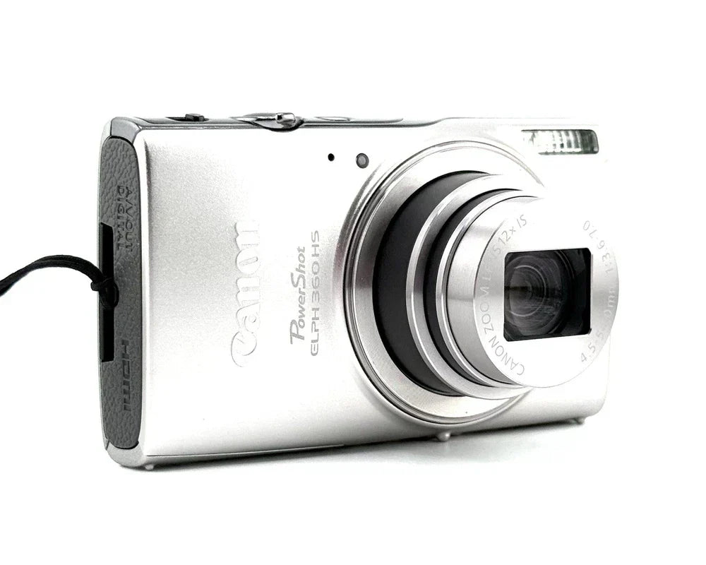 Canon PowerShot ELPH 360 HS Digital Camera Silver 12x Zoom 20.2MP