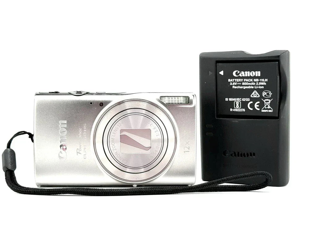 Canon PowerShot ELPH 360 HS Digital Camera Silver 12x Zoom 20.2MP