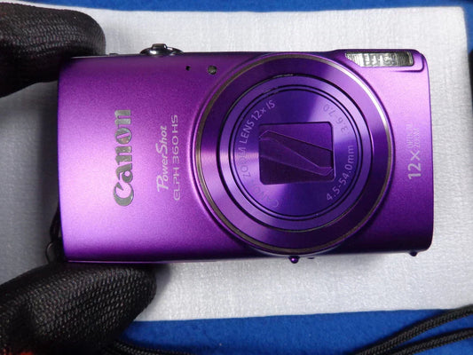 Canon PowerShot ELPH 360 HS 20.2 MP Digital Camera W/ SD Cars - Purple